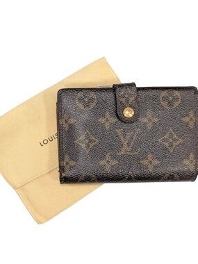 Louis Vuitton Portefeuille Viennois Kisslock Monogram Coated Canvas VTG Wallet